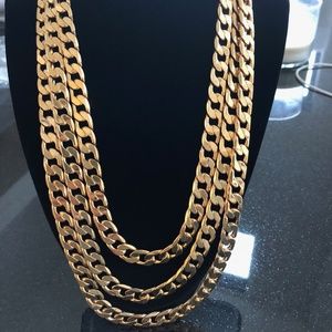 Henri Bendel Gold Plated Brass Chain Link Necklace